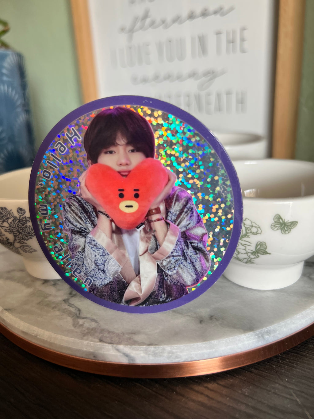 Hello, My Alien Glitter Sticker
