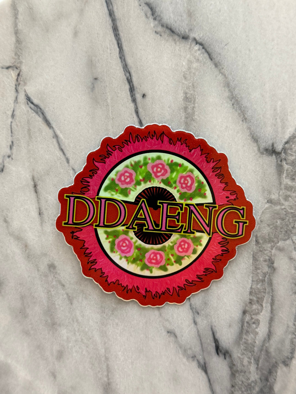 Ddaeng Korean Fan Design Sticker