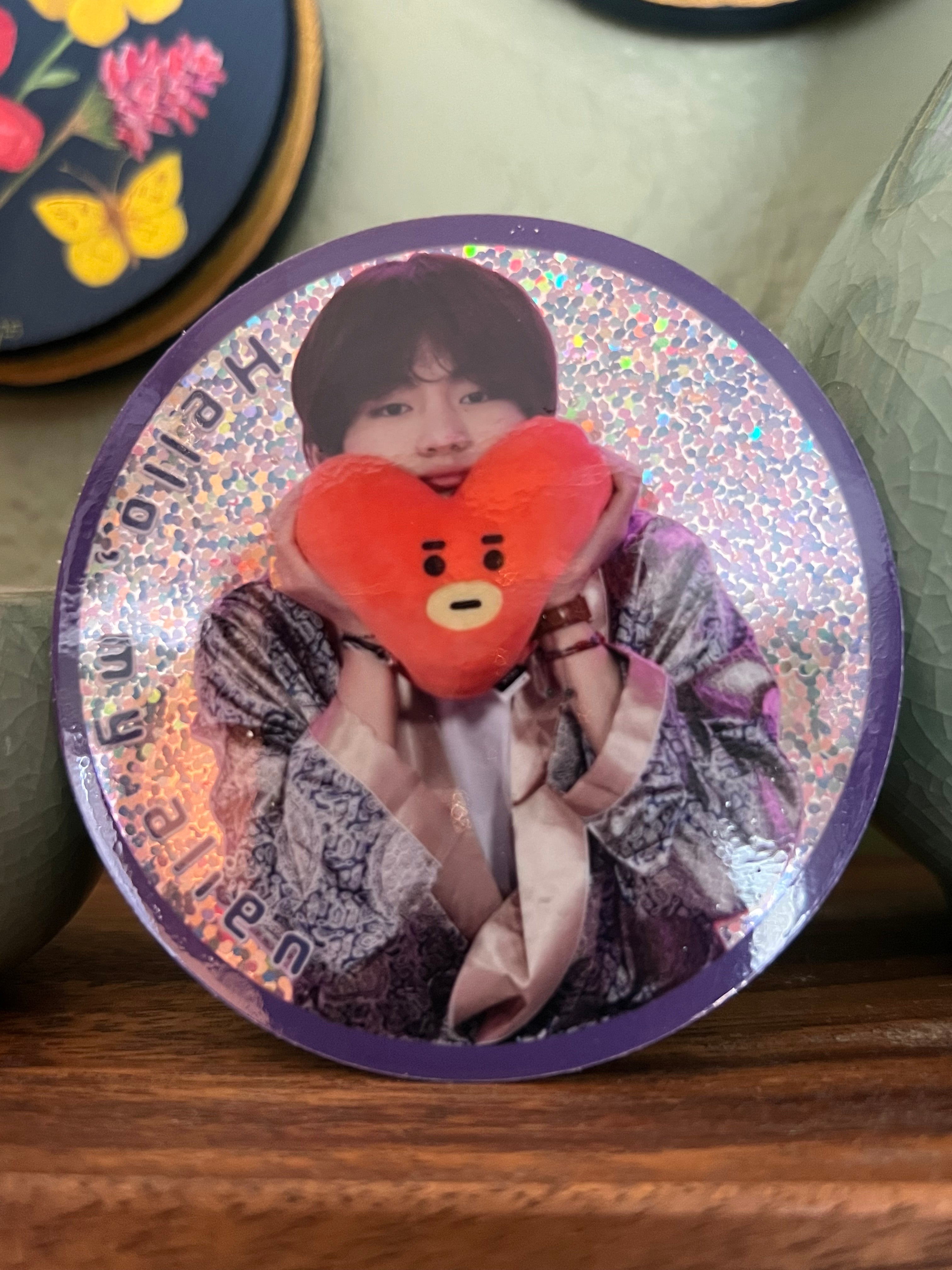 Hello, My Alien Glitter Sticker