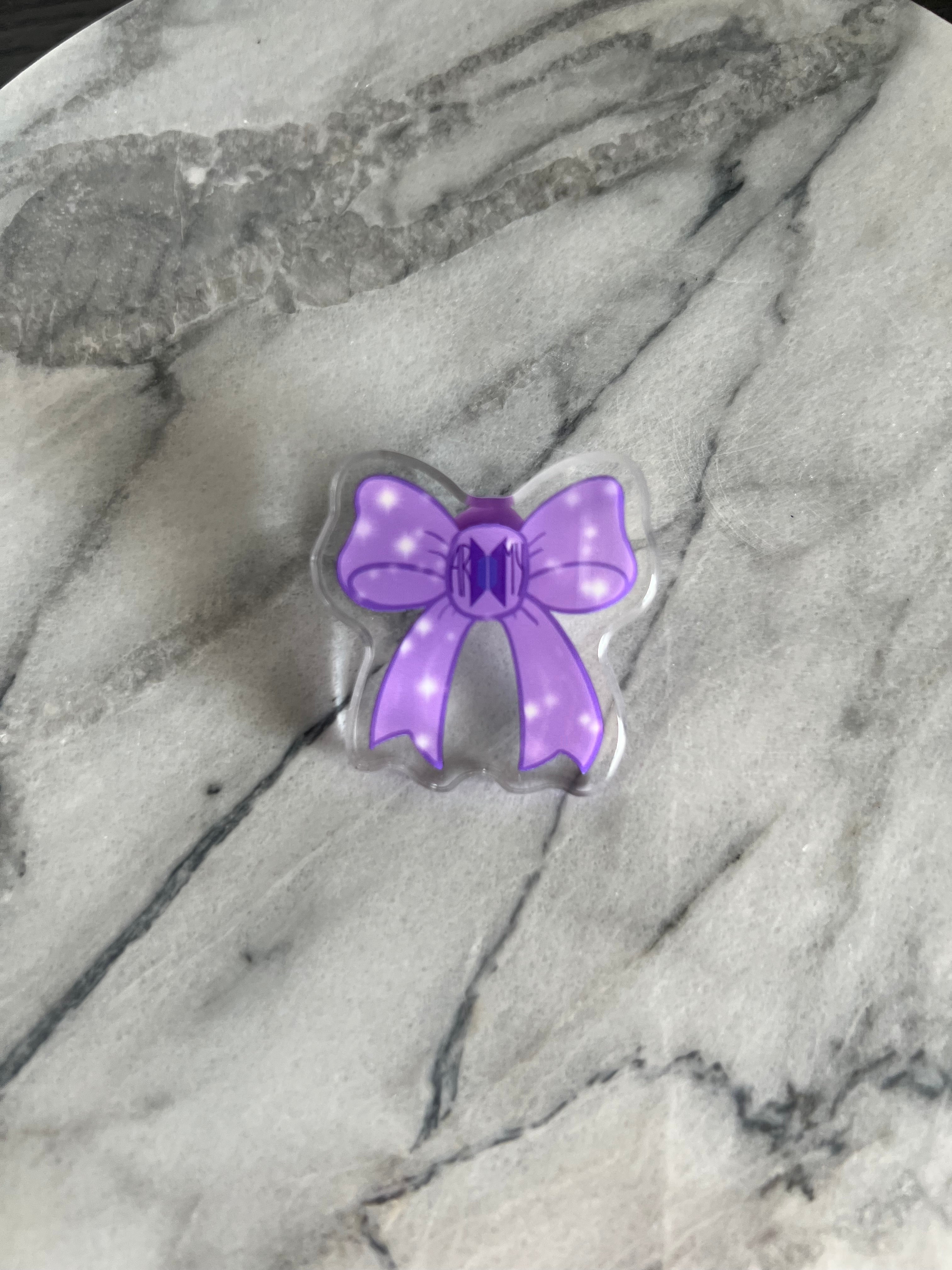 Purple Ribbon Project Logos Bow Pin