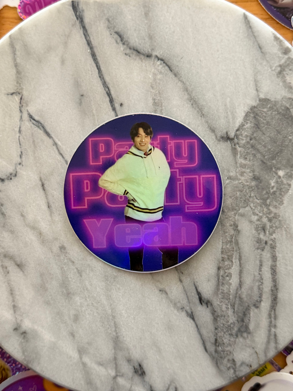 Party Party Yeah Holographic Sticker