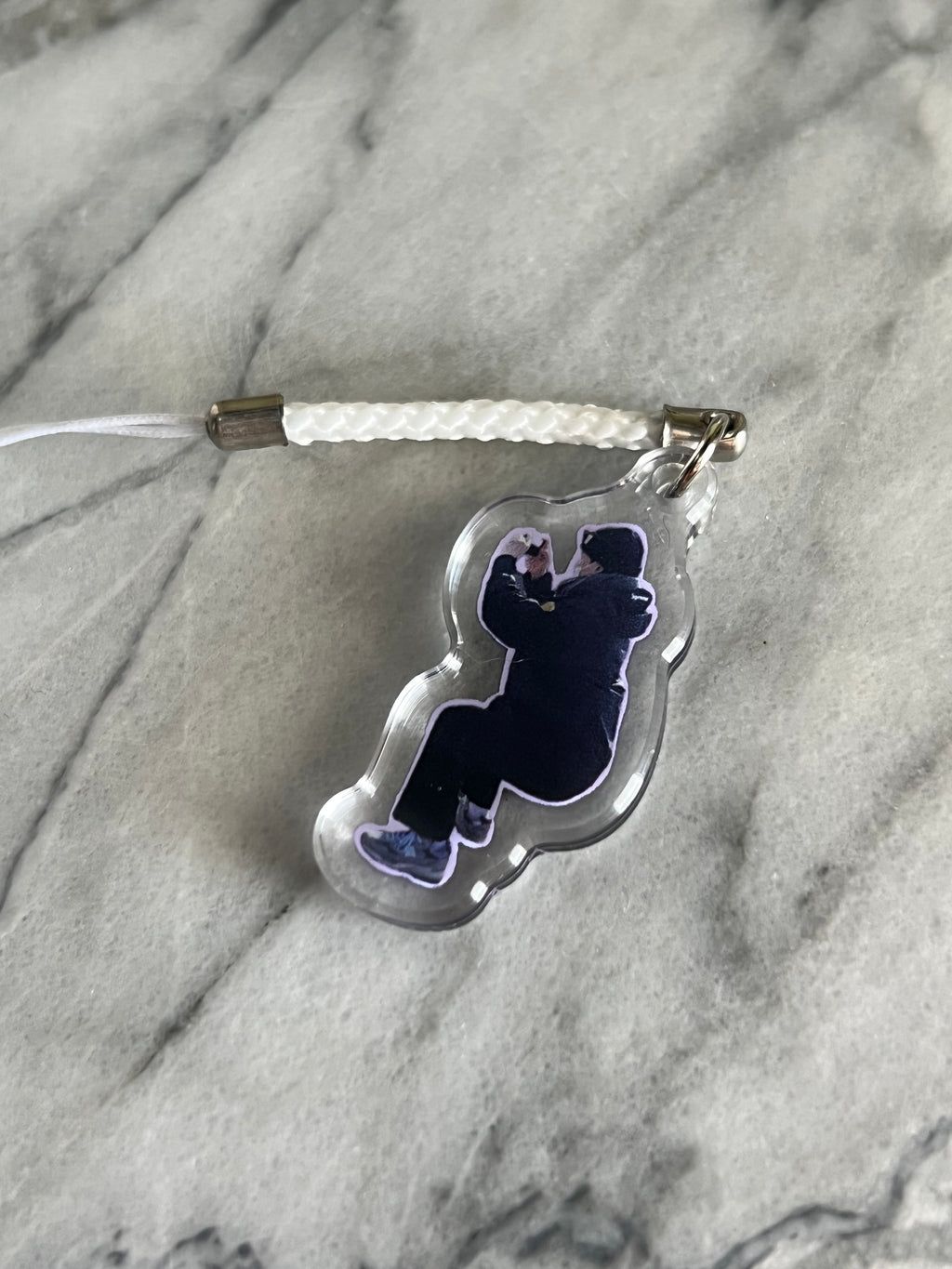 Squatting Rapper Phone/Lightstick Charm