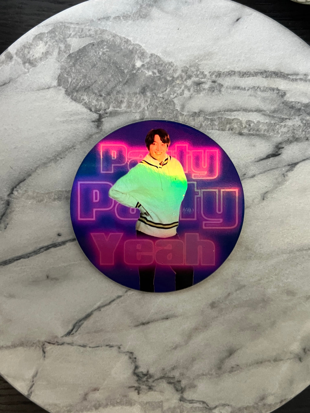 Party Party Yeah Holographic Sticker
