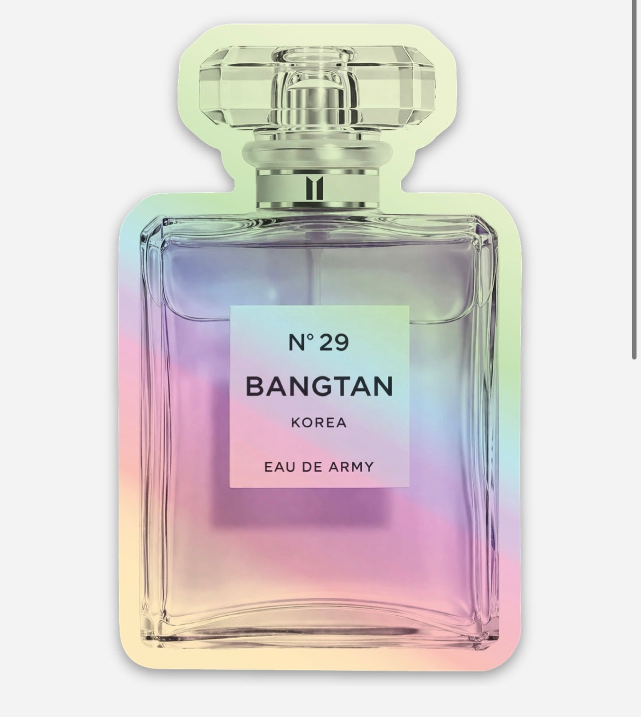 No. 29 Holographic Perfume Bottle Sticker Limited Release