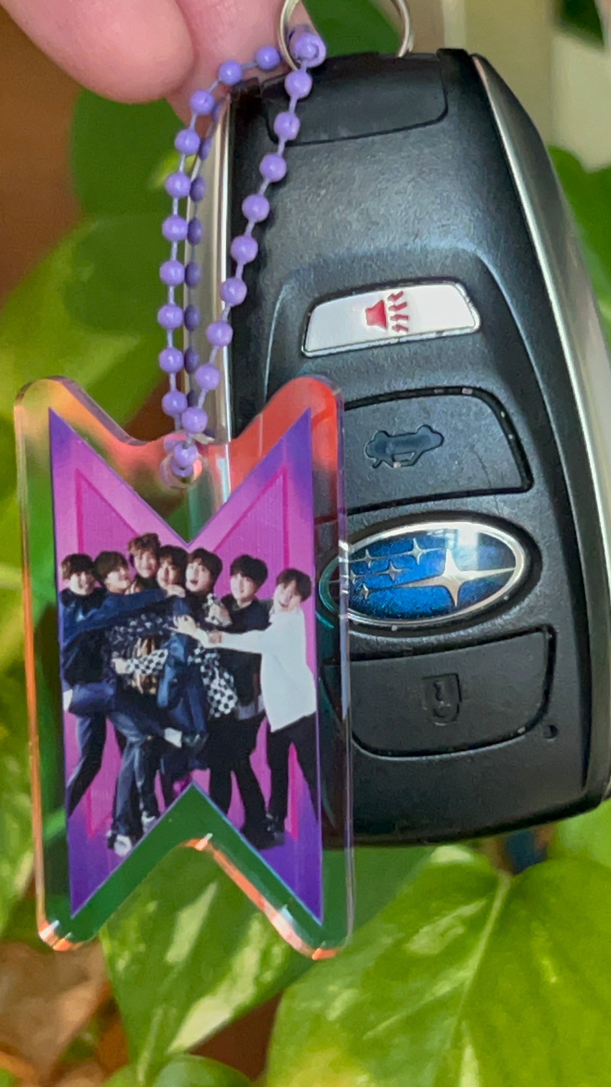Holographic Shield Frame Acrylic Keychain