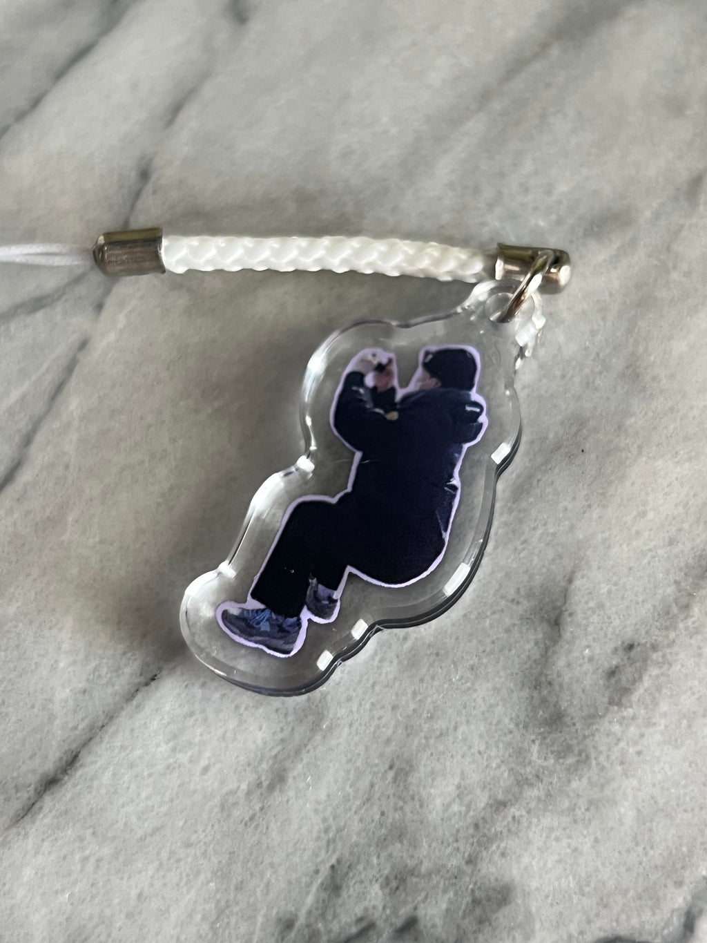 Squatting Rapper Phone/Lightstick Charm