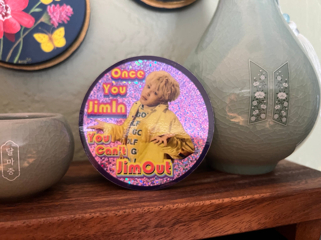 No Jim-ing Out Glitter Sticker