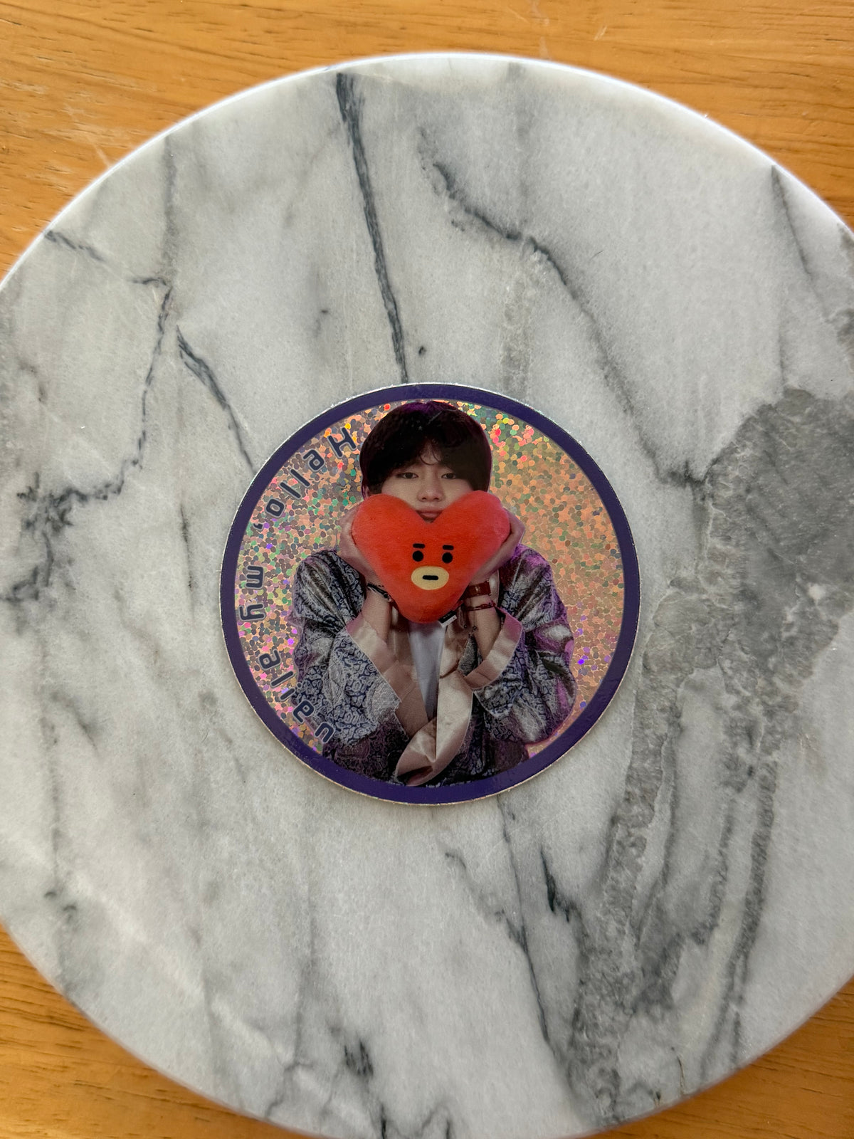 Hello, My Alien Glitter Sticker