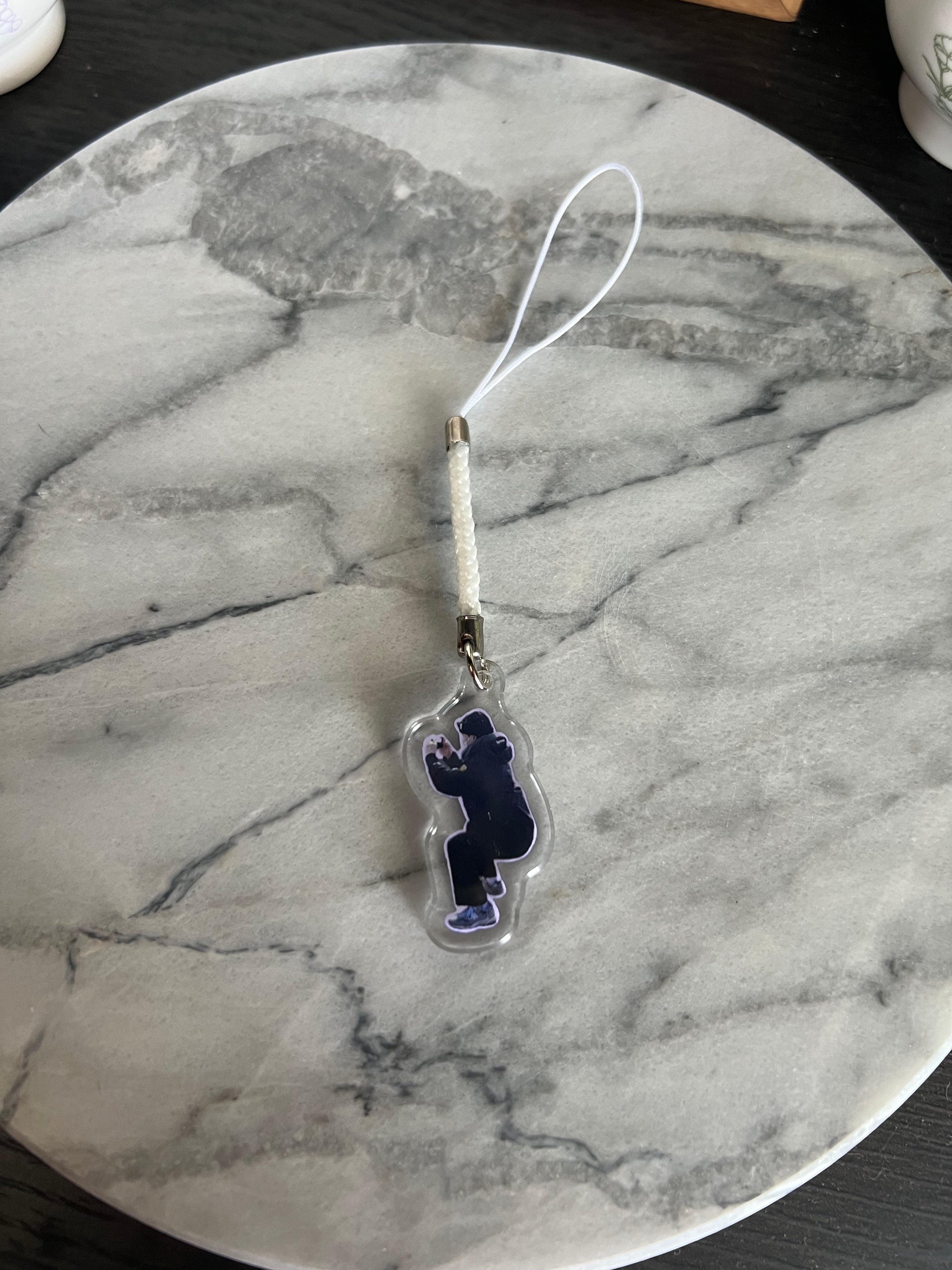 Squatting Rapper Phone/Lightstick Charm