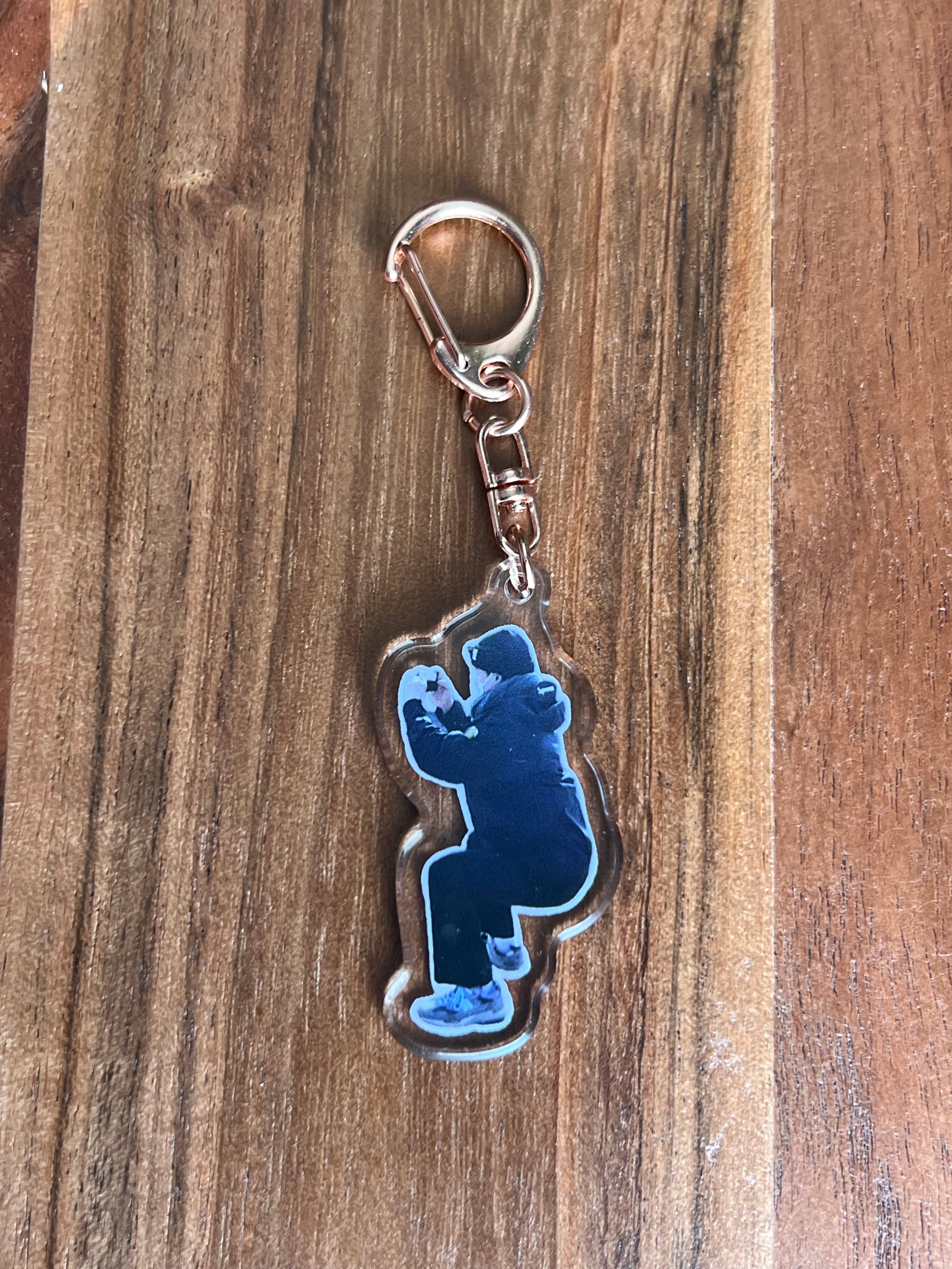 Squatting Rapper Keychain