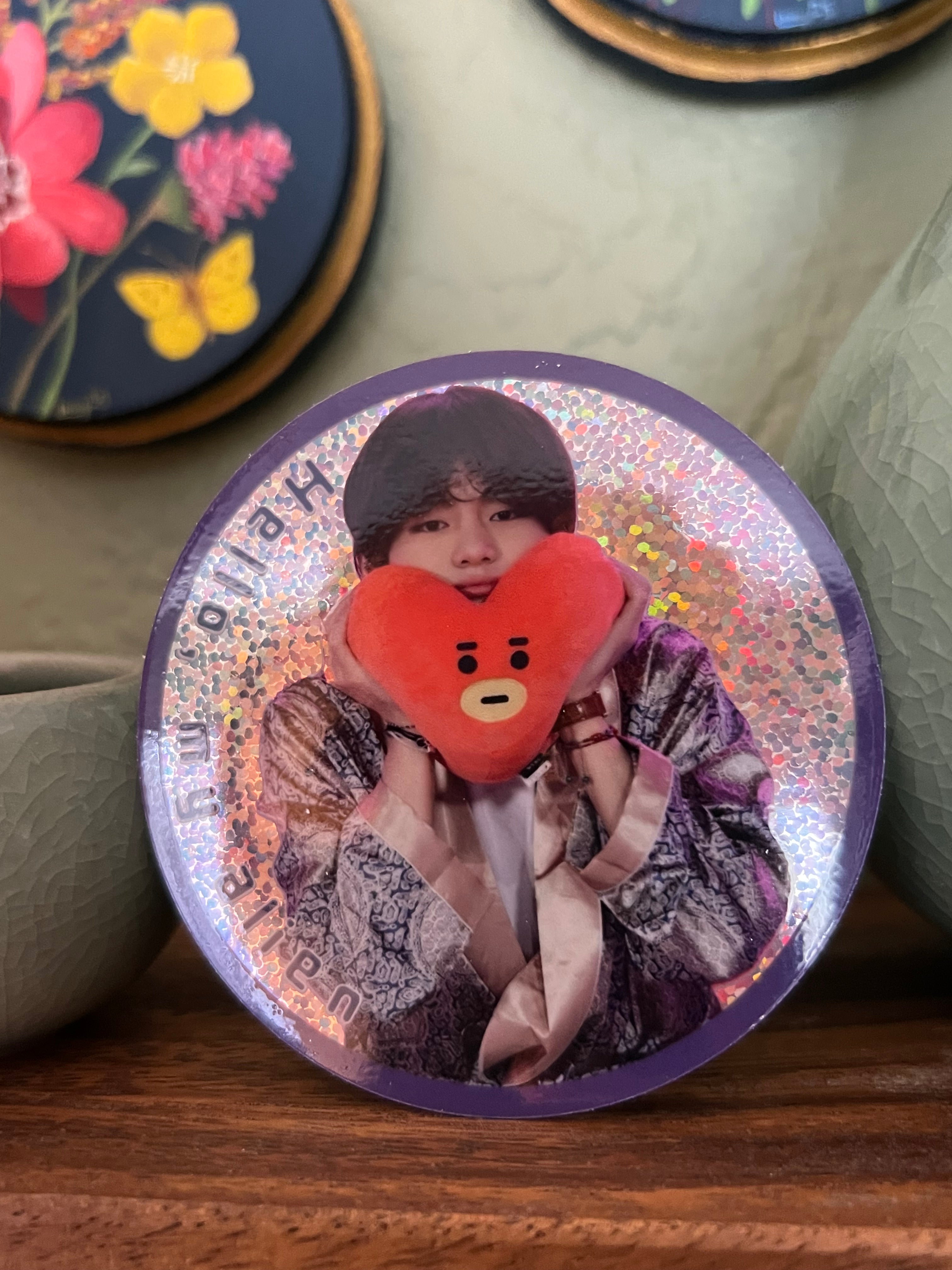 Hello, My Alien Glitter Sticker