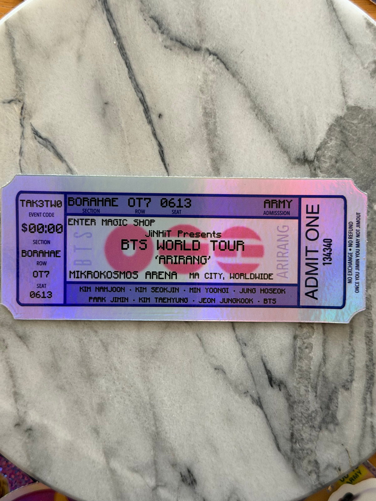 World Tour Ticket Stickers