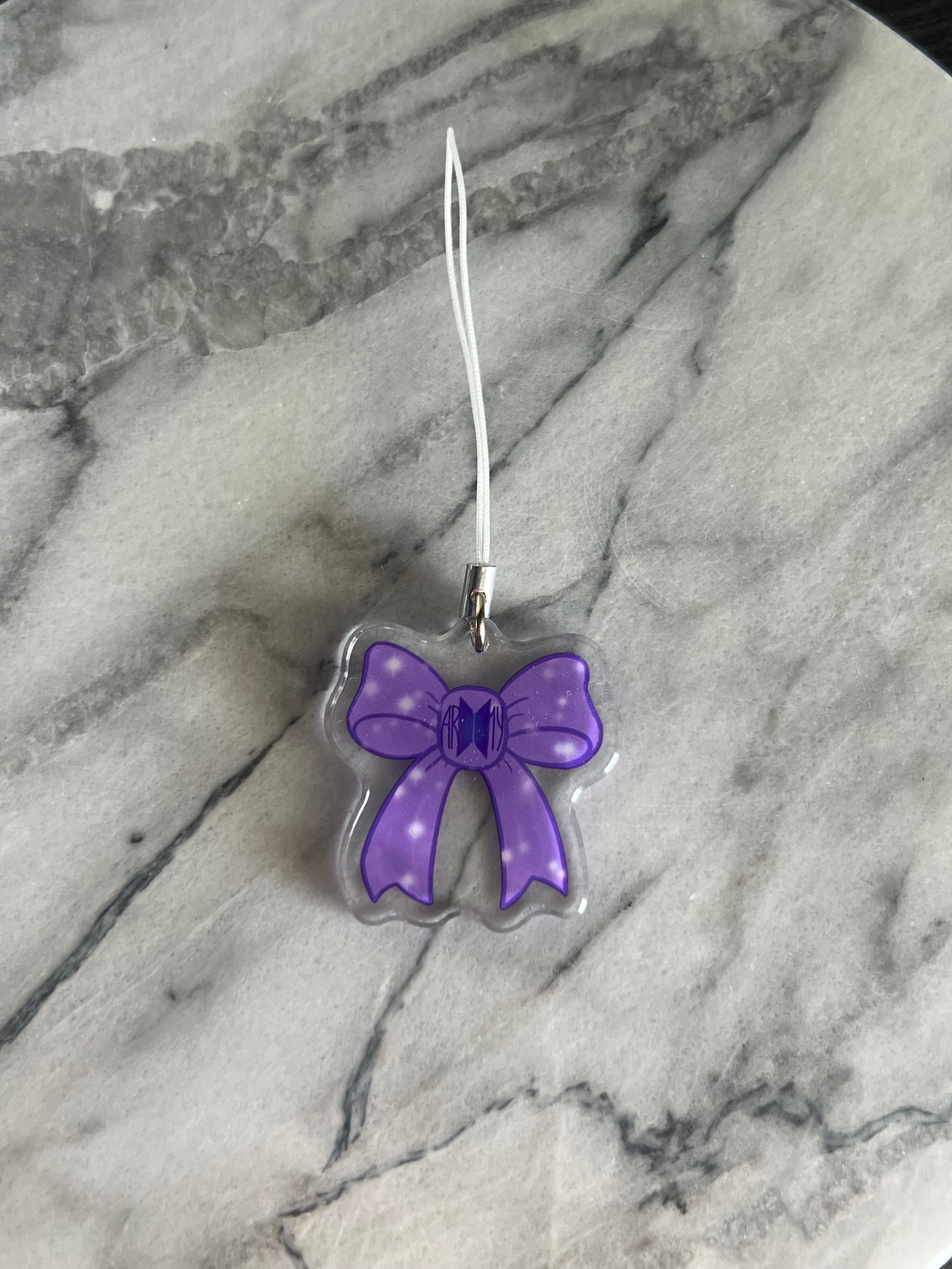 Purple Ribbon Project Phone/Light-stick Charm