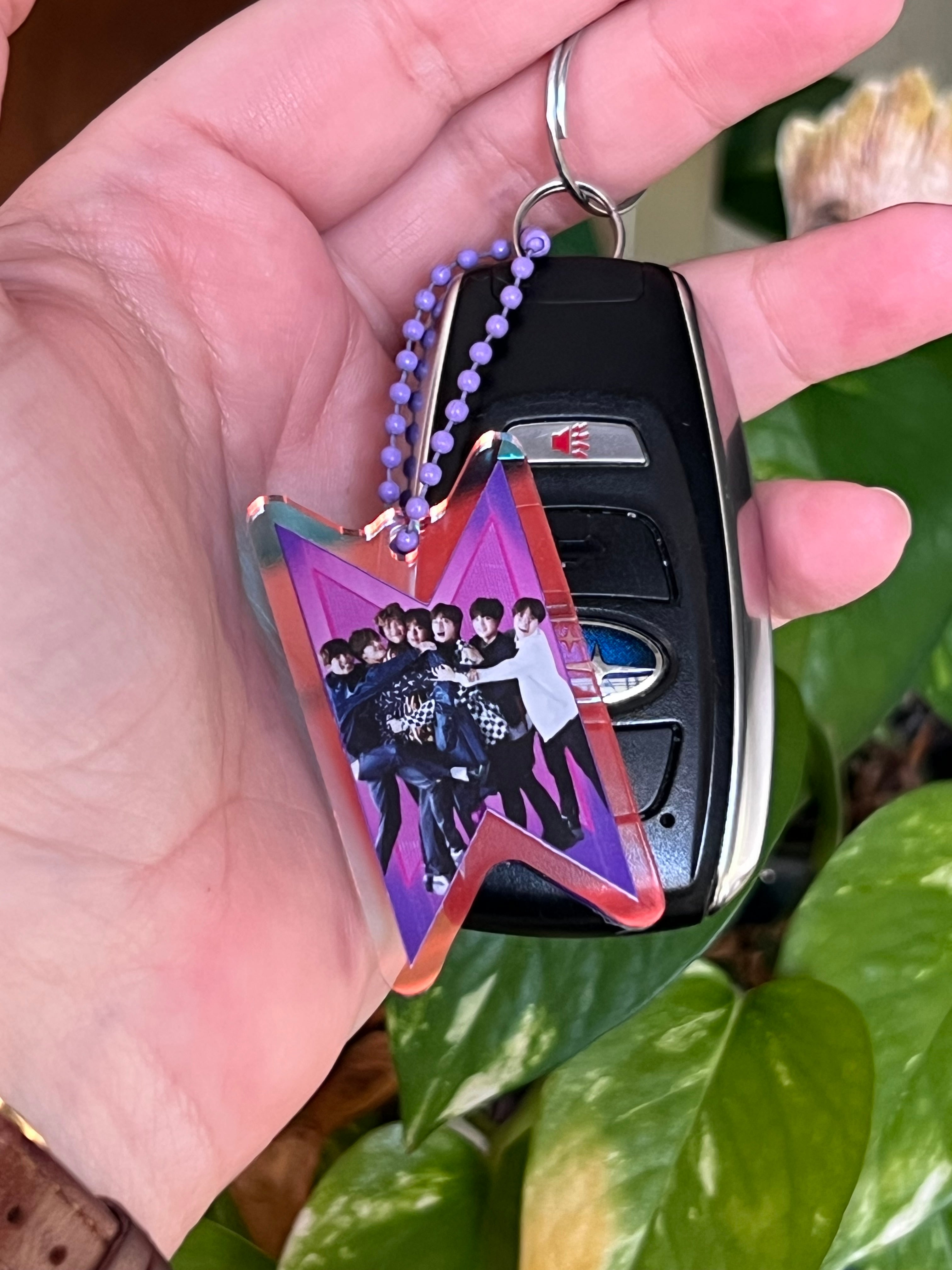 Holographic Shield Frame Acrylic Keychain
