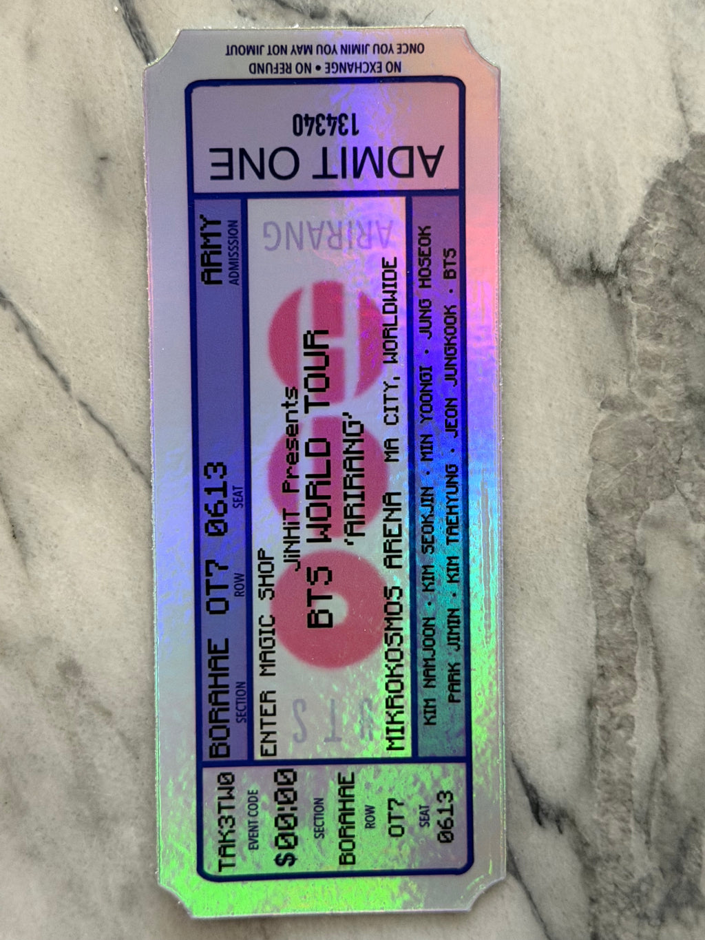 World Tour Ticket Stickers
