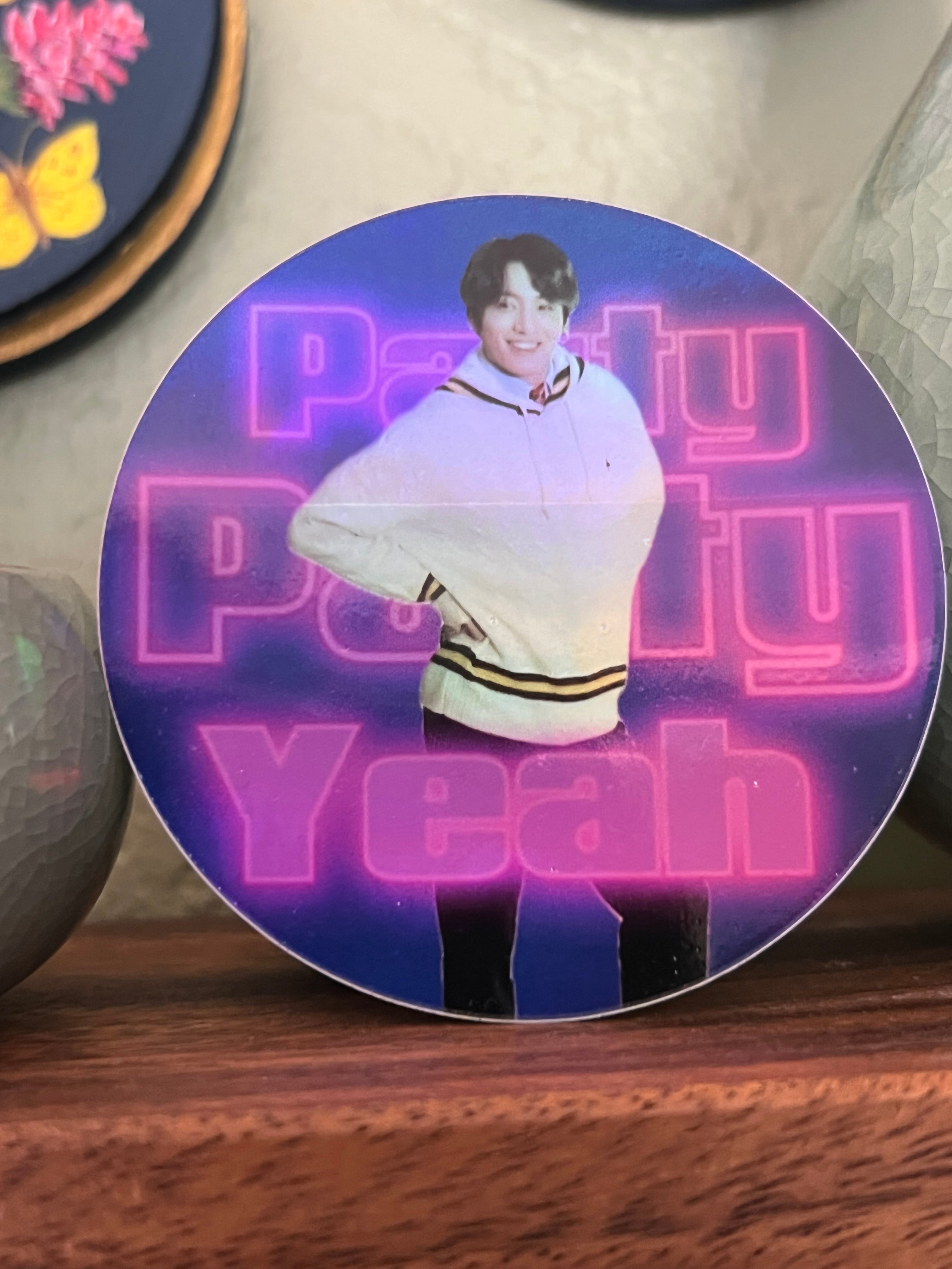 Party Party Yeah Holographic Sticker