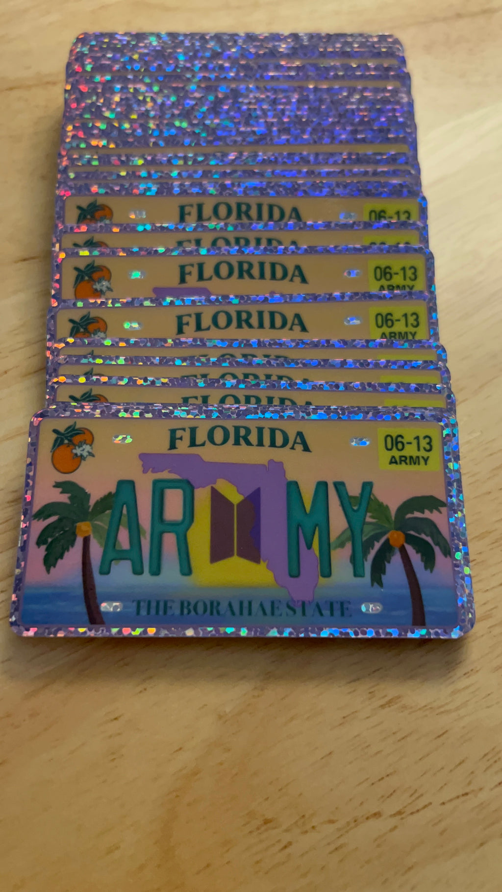 LIMITED DROP Tampa Tour Stop FL ARMY License Plate Sparkle Sticker