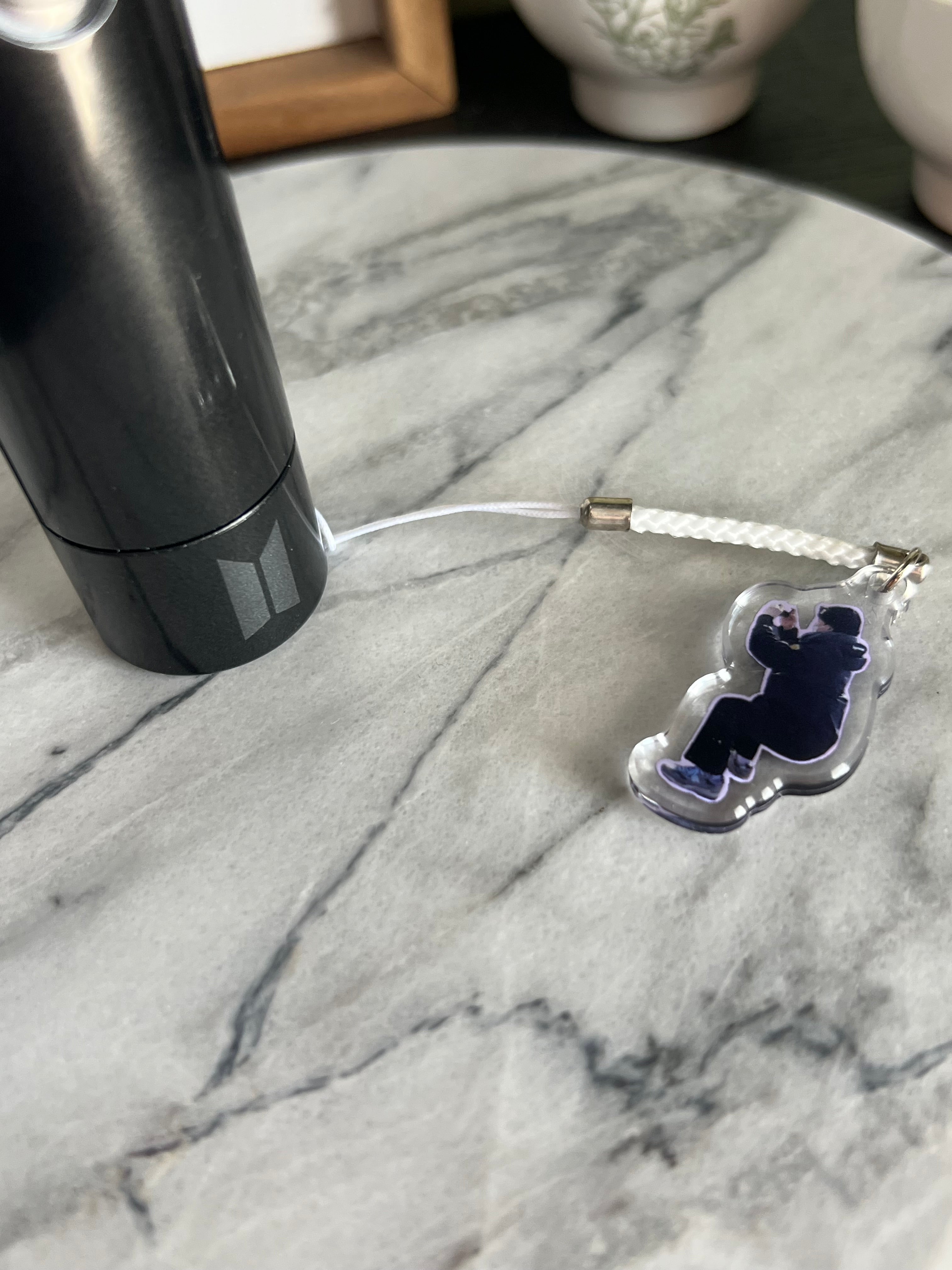 Squatting Rapper Phone/Lightstick Charm