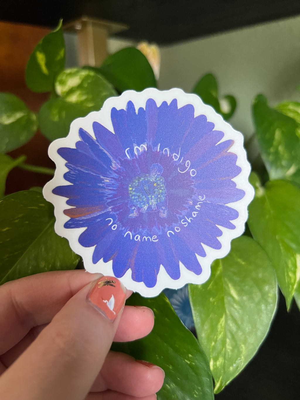 Indigo No Name No Shame Sticker