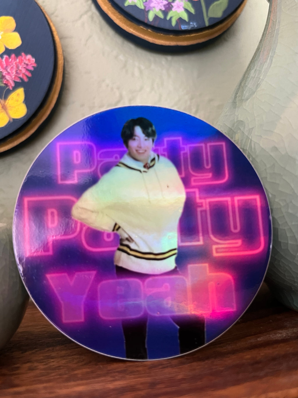 Party Party Yeah Holographic Sticker