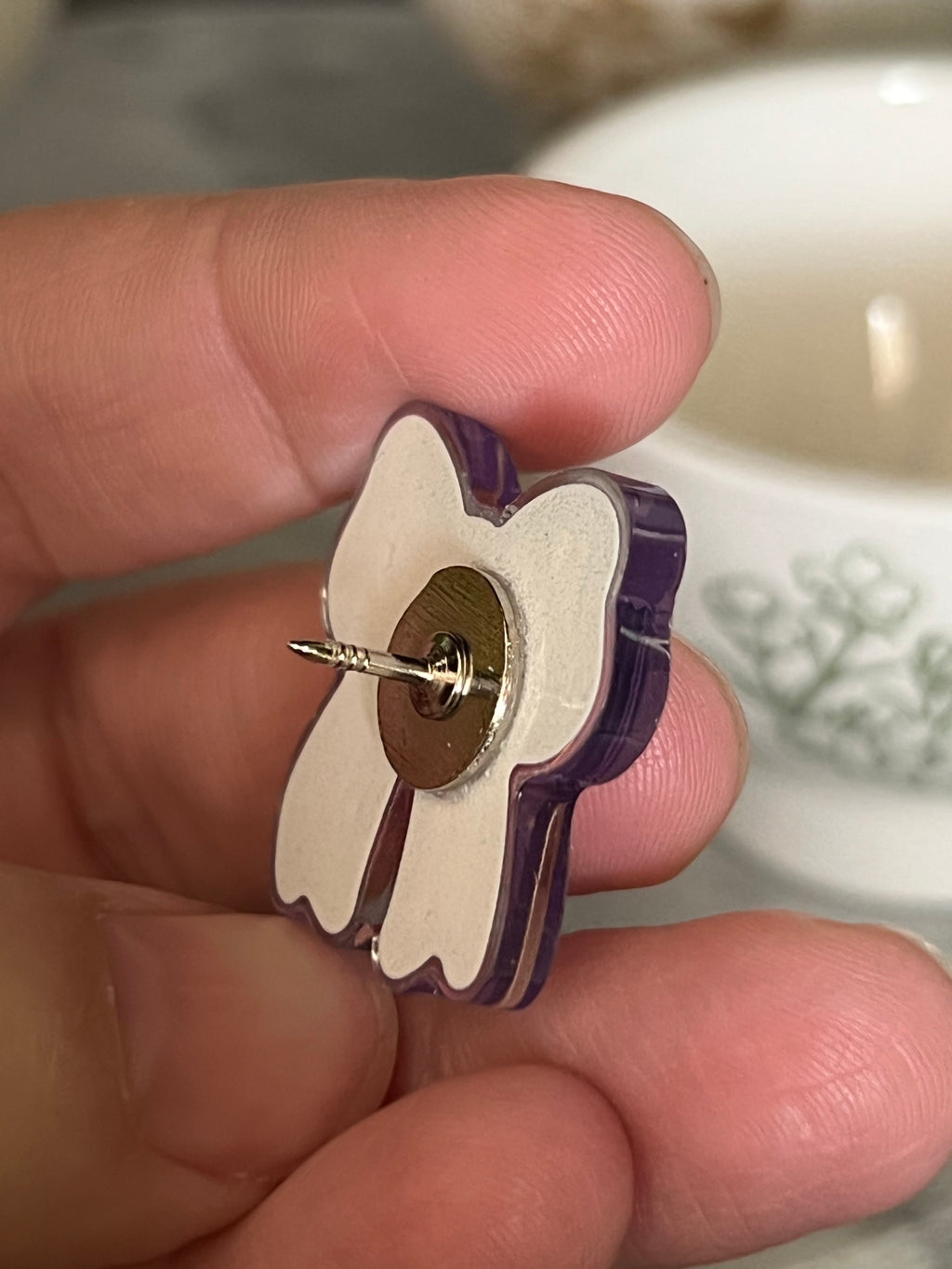 Purple Ribbon Project Logos Bow Pin