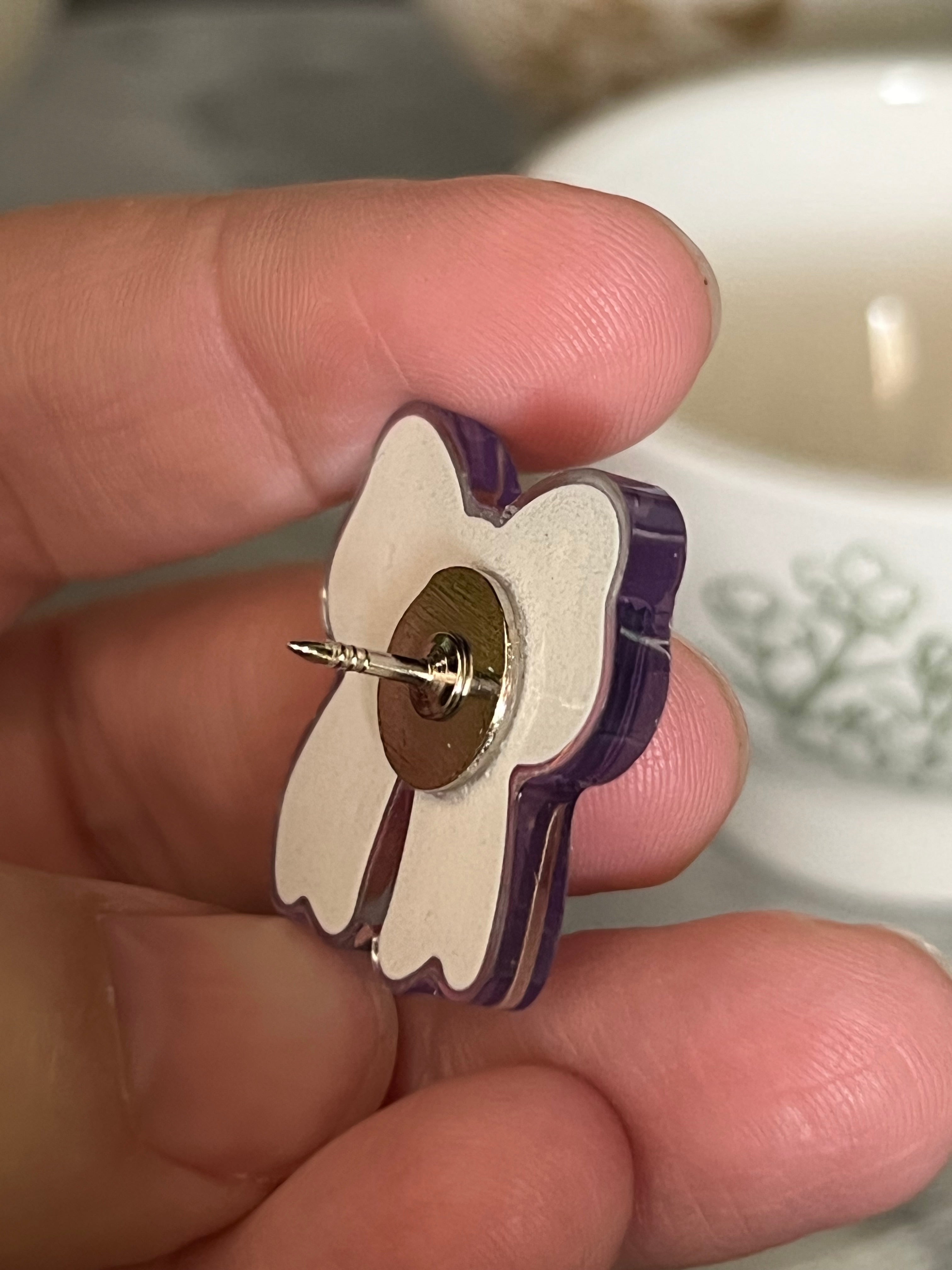 Purple Ribbon Project Logos Bow Pin