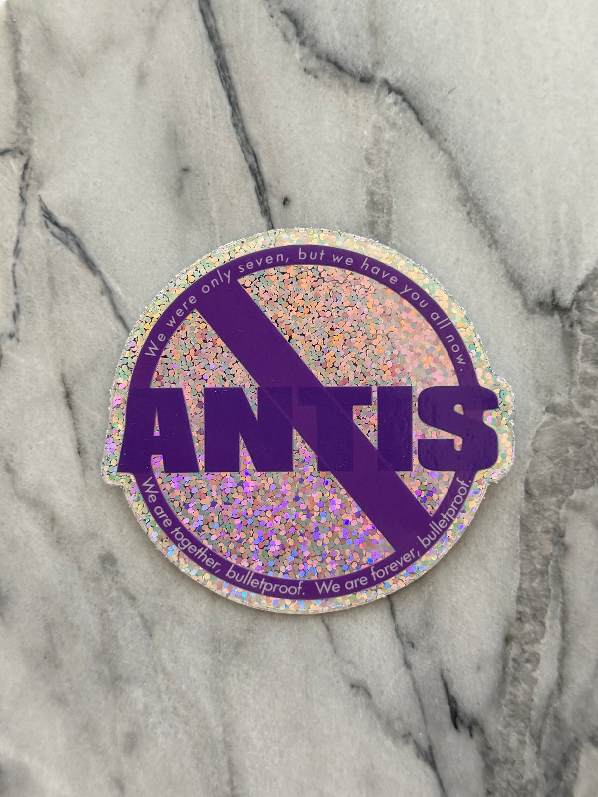 Anti-Hate Bulletproof Sparkle Sticker