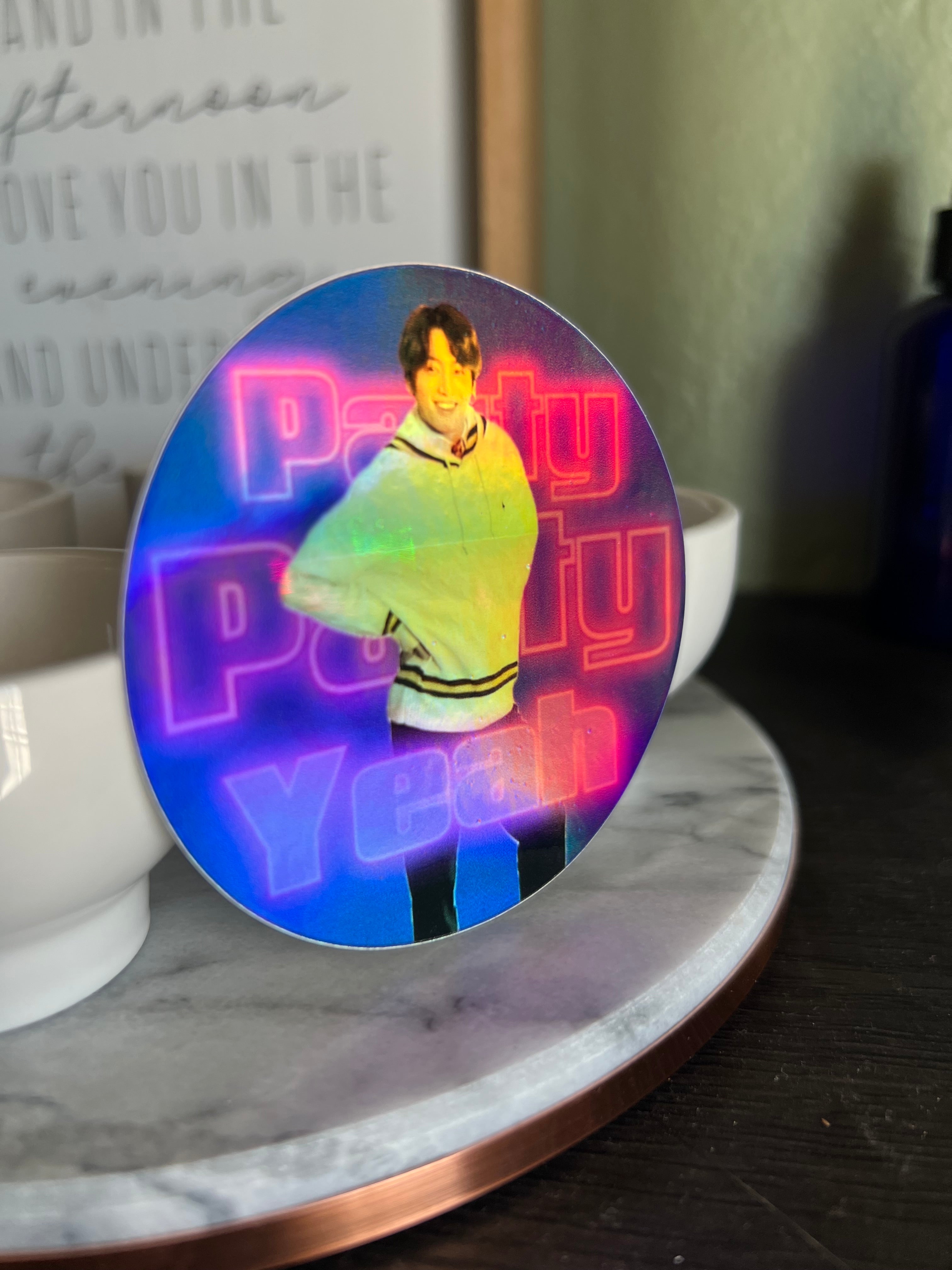 Party Party Yeah Holographic Sticker
