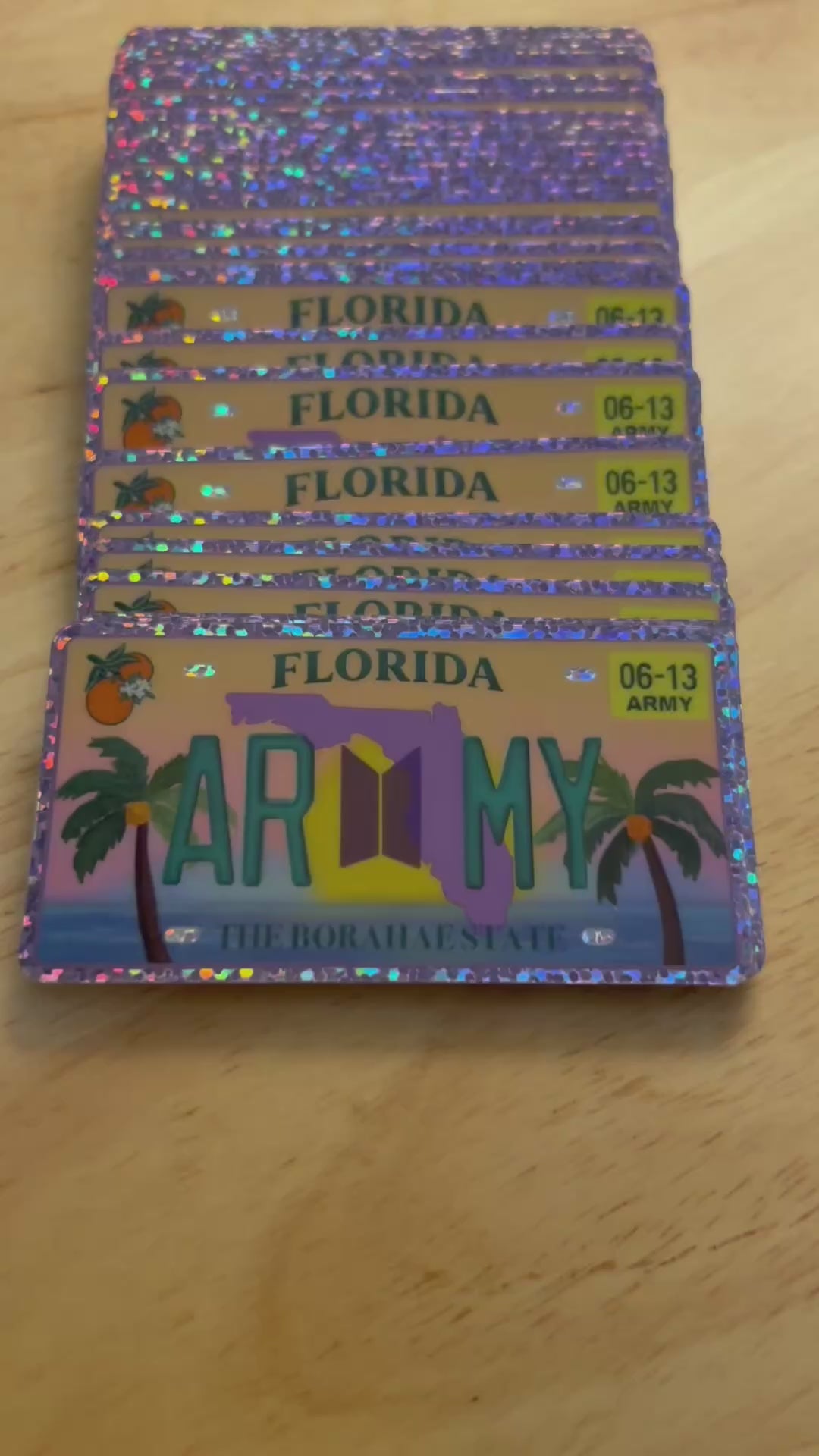 LIMITED DROP Tampa Tour Stop FL ARMY License Plate Sparkle Sticker