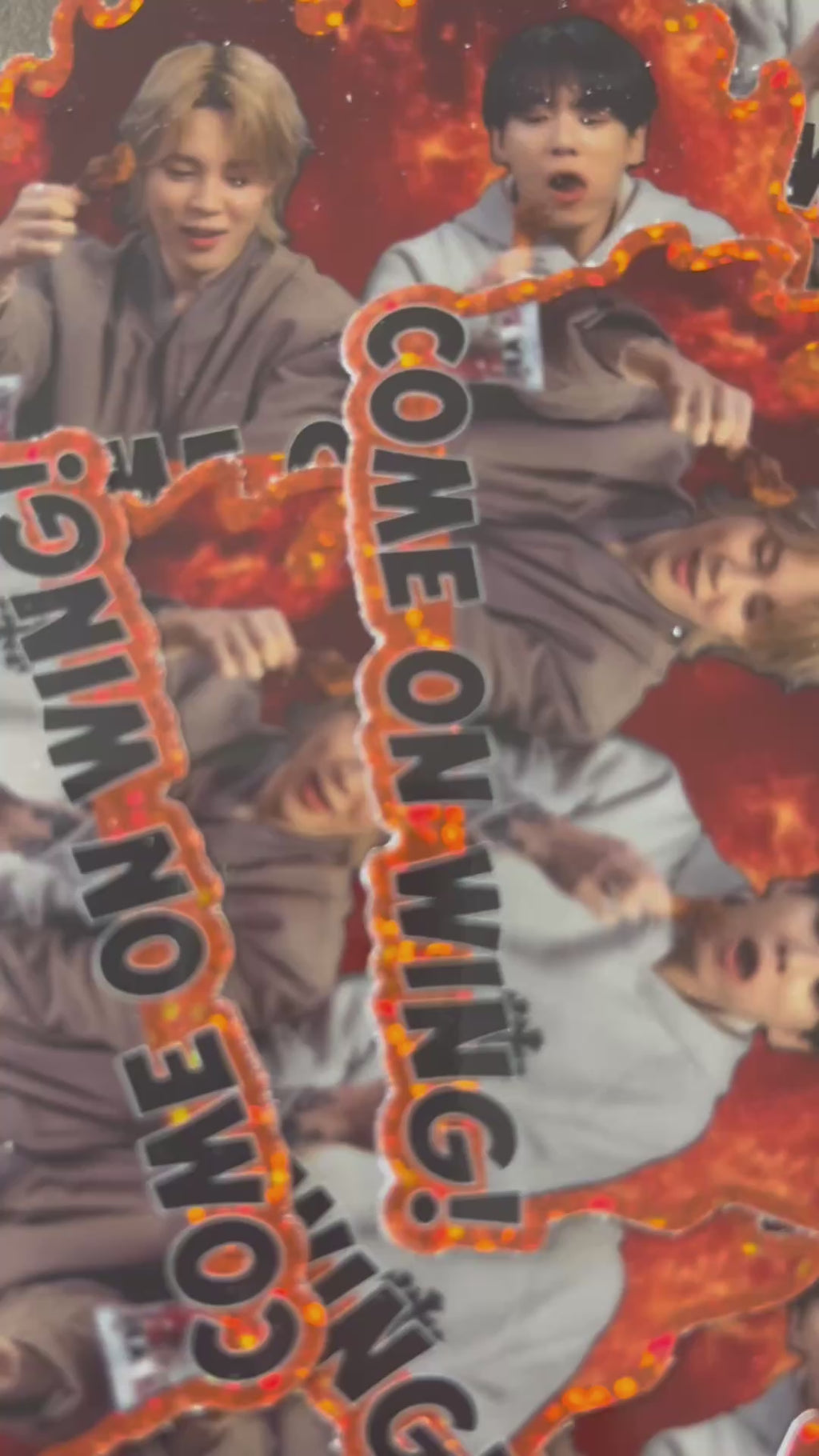 Come On Wing! Spicy Glitter Sticker