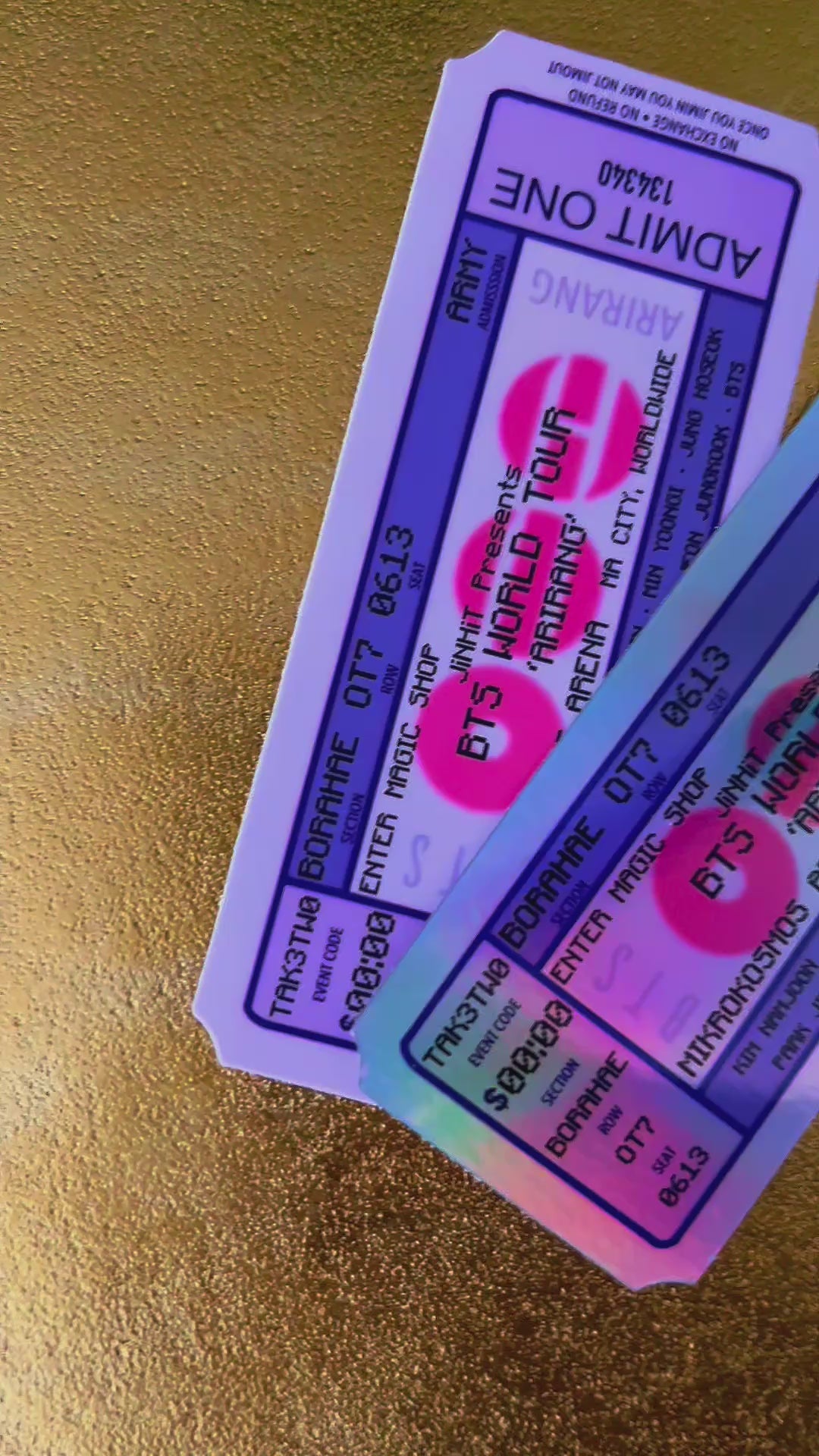 World Tour Ticket Stickers