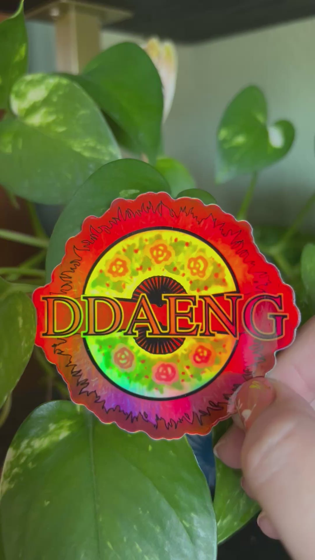 Ddaeng Korean Fan Design Sticker