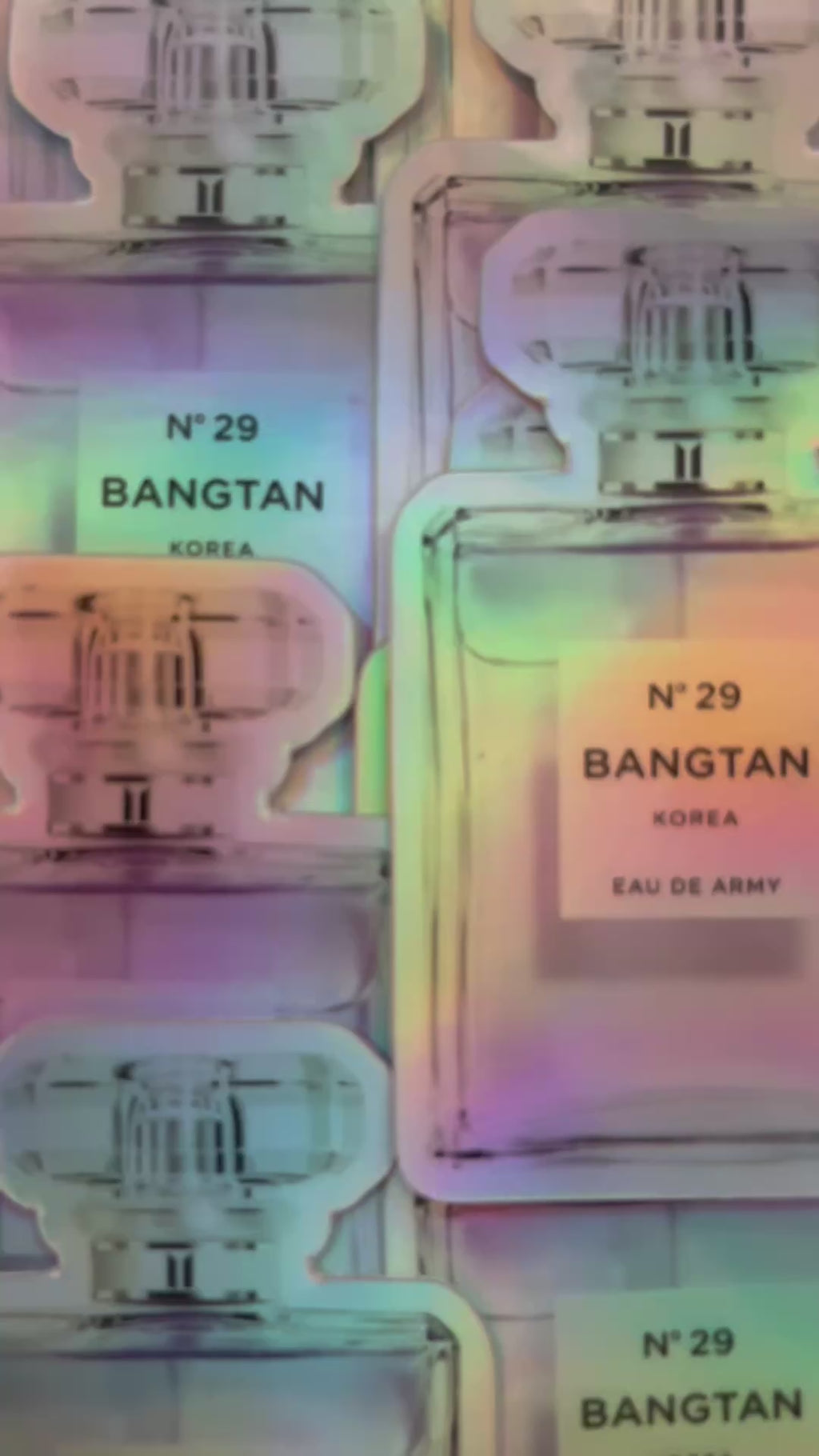No. 29 Holographic Perfume Bottle Sticker Limited Release