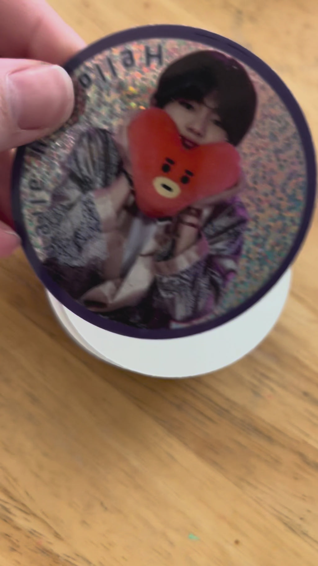Hello, My Alien Glitter Sticker