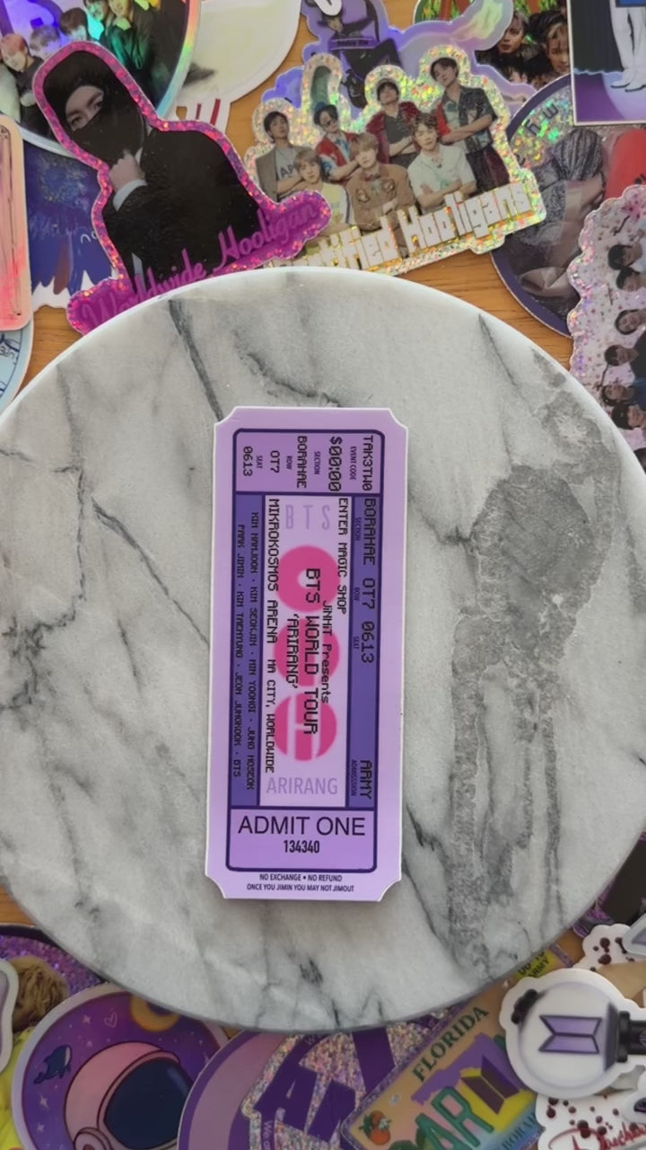 World Tour Ticket Stickers
