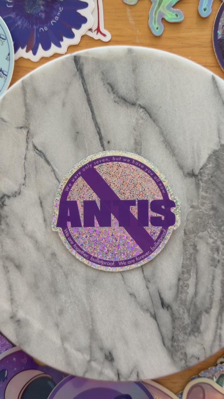 Anti-Hate Bulletproof Sparkle Sticker